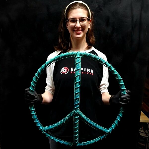 Peace Sign Hippie Decor Copper Wall Art Sculpture Patina