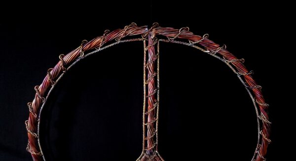 Peace Sign Hippie Decor Copper Wall Art Sculpture Flame