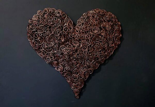 "Full of Love" Copper Coil Heart  #1060 - Image 7