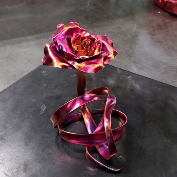 Ribbon Ball Copper Rose Flame