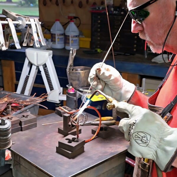 Infinity Copper Rose Sculpture Working in Progress Refreshing Art Studio