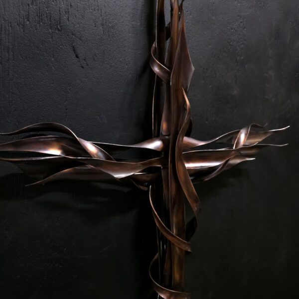 Copper Cross Religious Crucifix Metal Wall Art Door Hanger