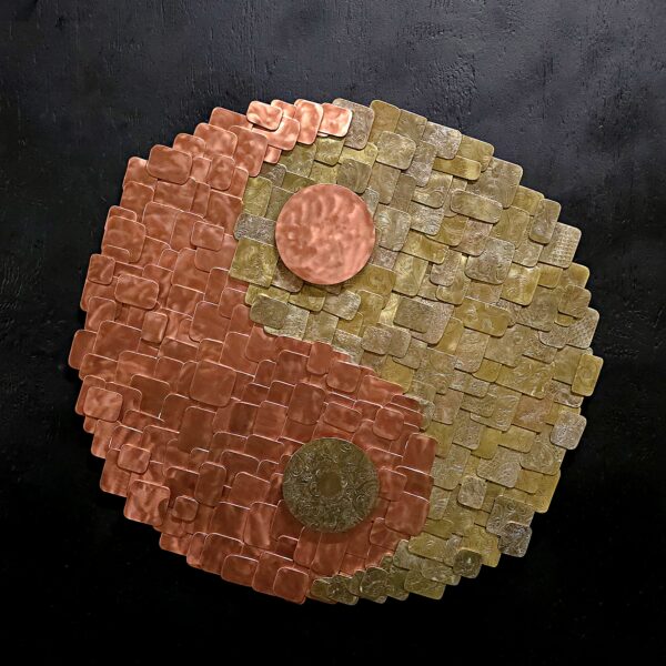 Copper Brass Exclusive Original Balance Yin Yang Wall Art Sculpture Refreshing Art Studio