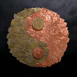 Copper Brass Exclusive Original Balance Yin Yang Wall Art Sculpture Refreshing Art Studio
