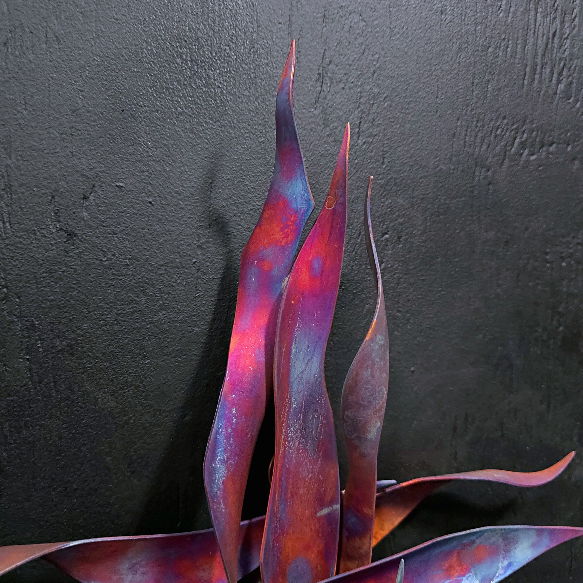 Copper Cross 2095 Matte Blue Purple Wall Art Sculpture Door Hanging Crucifix