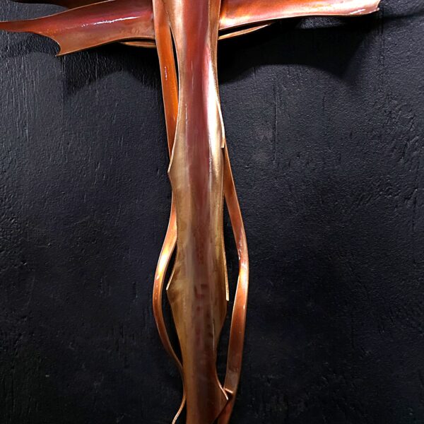 Copper Cross 2096 Golden Gloss Wall Art Sculpture Door Hanging Crucifix