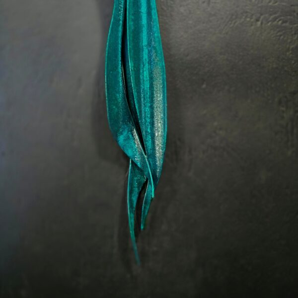 Copper Cross 2097 Blue Green Patina Wall Art Sculpture Door Hanging Crucifix