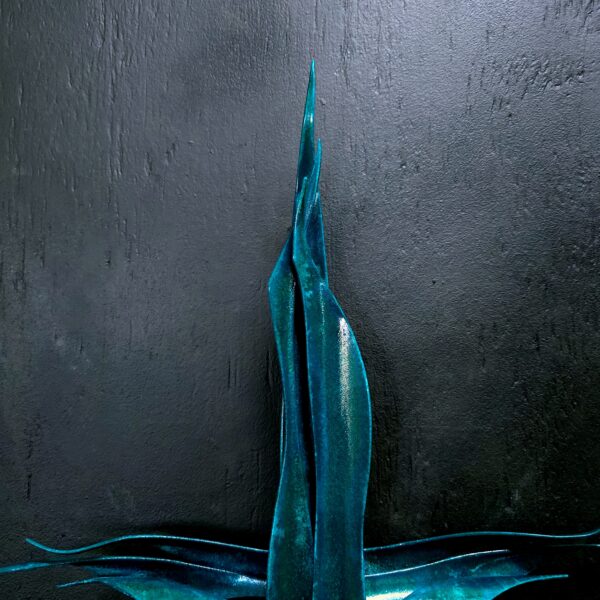 Copper Cross 2097 Blue Green Patina Wall Art Sculpture Door Hanging Crucifix