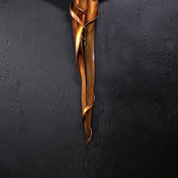 Copper Cross 2098 Golden Gloss Wall Art Sculpture Door Hanging Crucifix