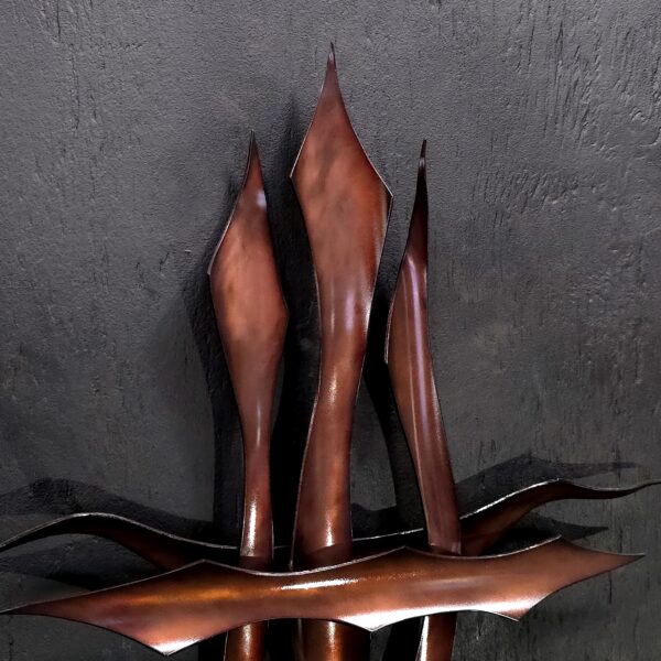 Copper Cross 2099 Brown Trident Wall Art Sculpture Door Hanging Crucifix