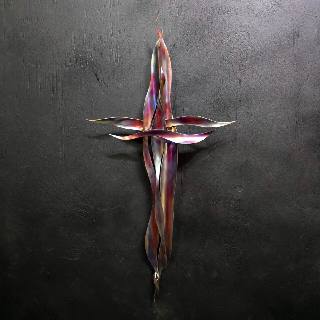 Copper Cross #1938 Wall Door Art Sculpture
