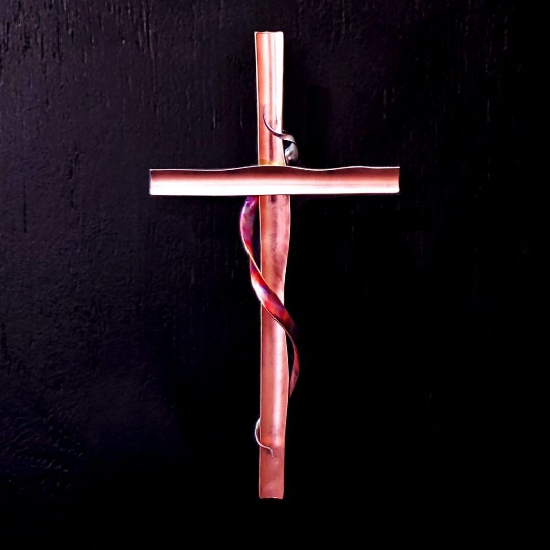 Copper Cross Religious Wall Art
