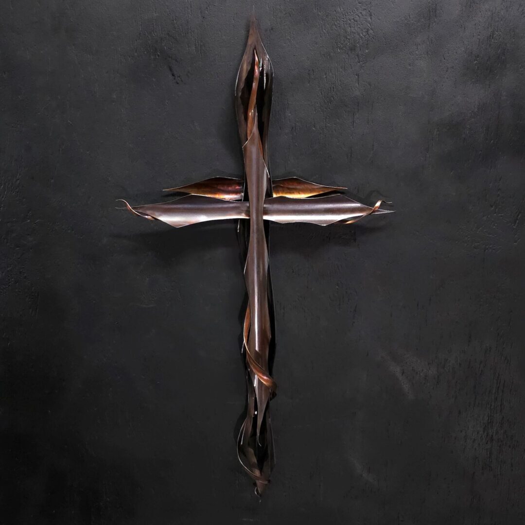 Copper Cross 2091 Wall Art Sculpture Door Hanging Crucifix